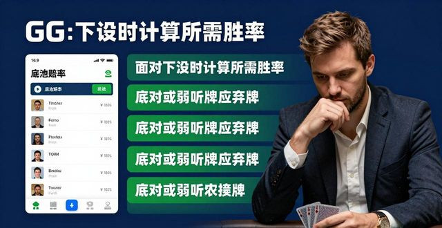 GG扑克实战攻略：位置优势+底池控制，新手快速盈利核心技巧
